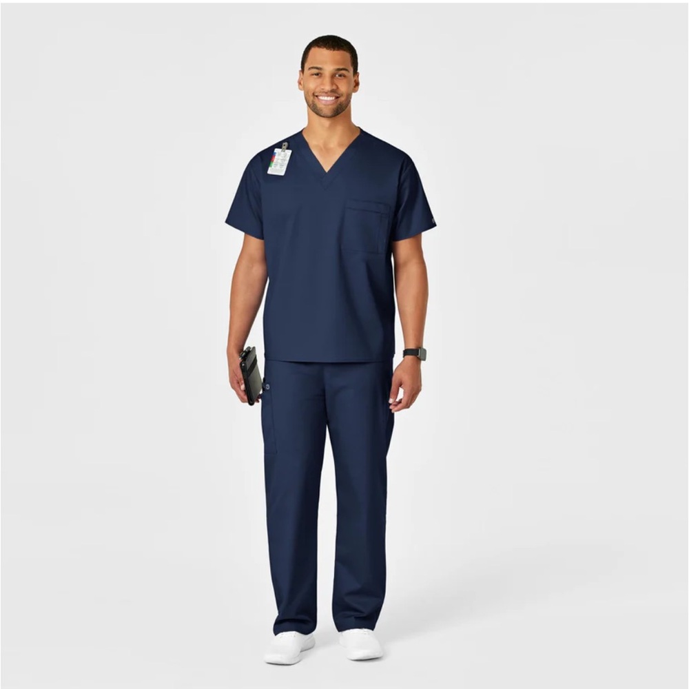 WonderWink Unisex Drawstring Cargo Scrub Pant XL Short